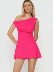 Anjela Off Shoulder Romper Pink