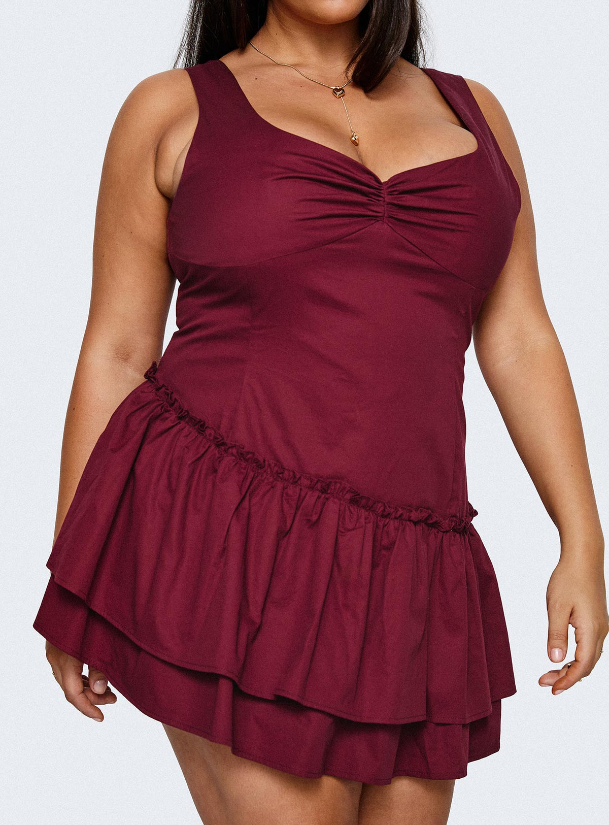 Shantelle Romper Burgundy Curve