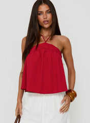 Moonlit Top Red