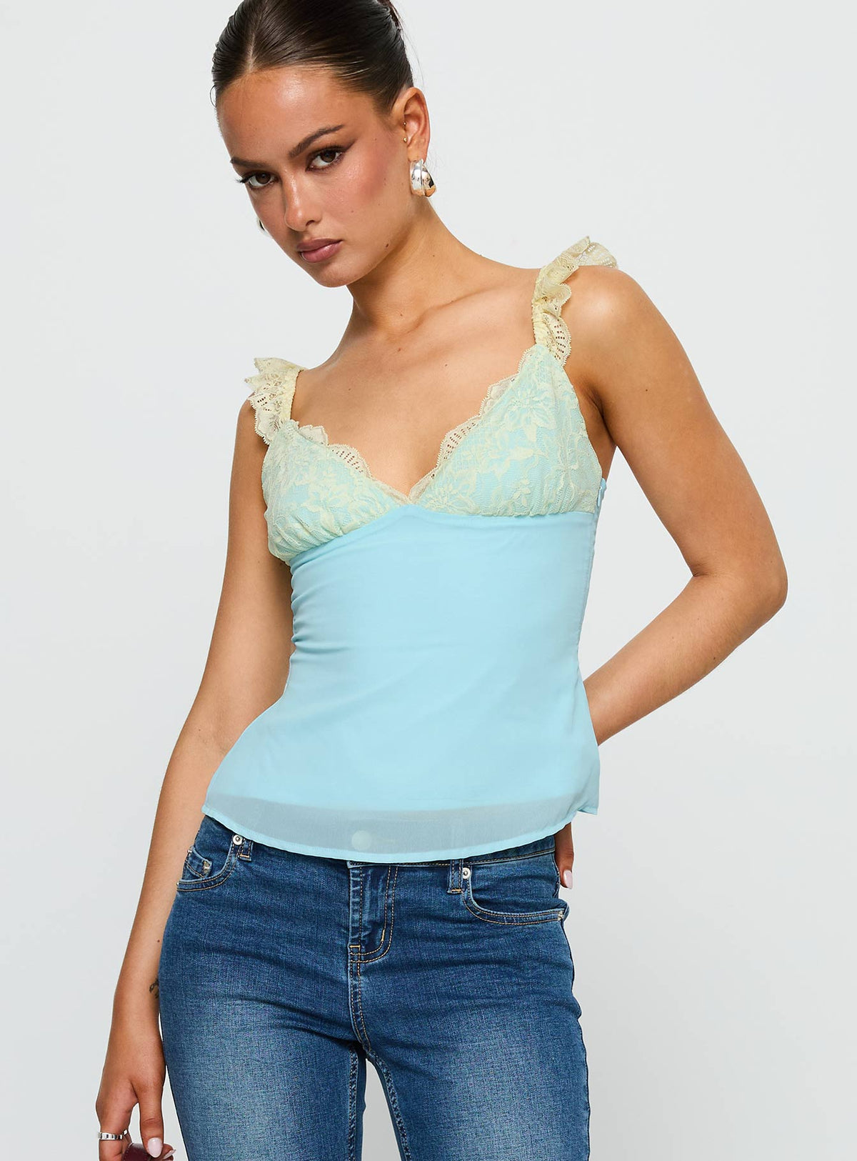 Delvonte Top Blue / Yellow