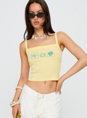 Seashore Shells Graphic Tank Yellow