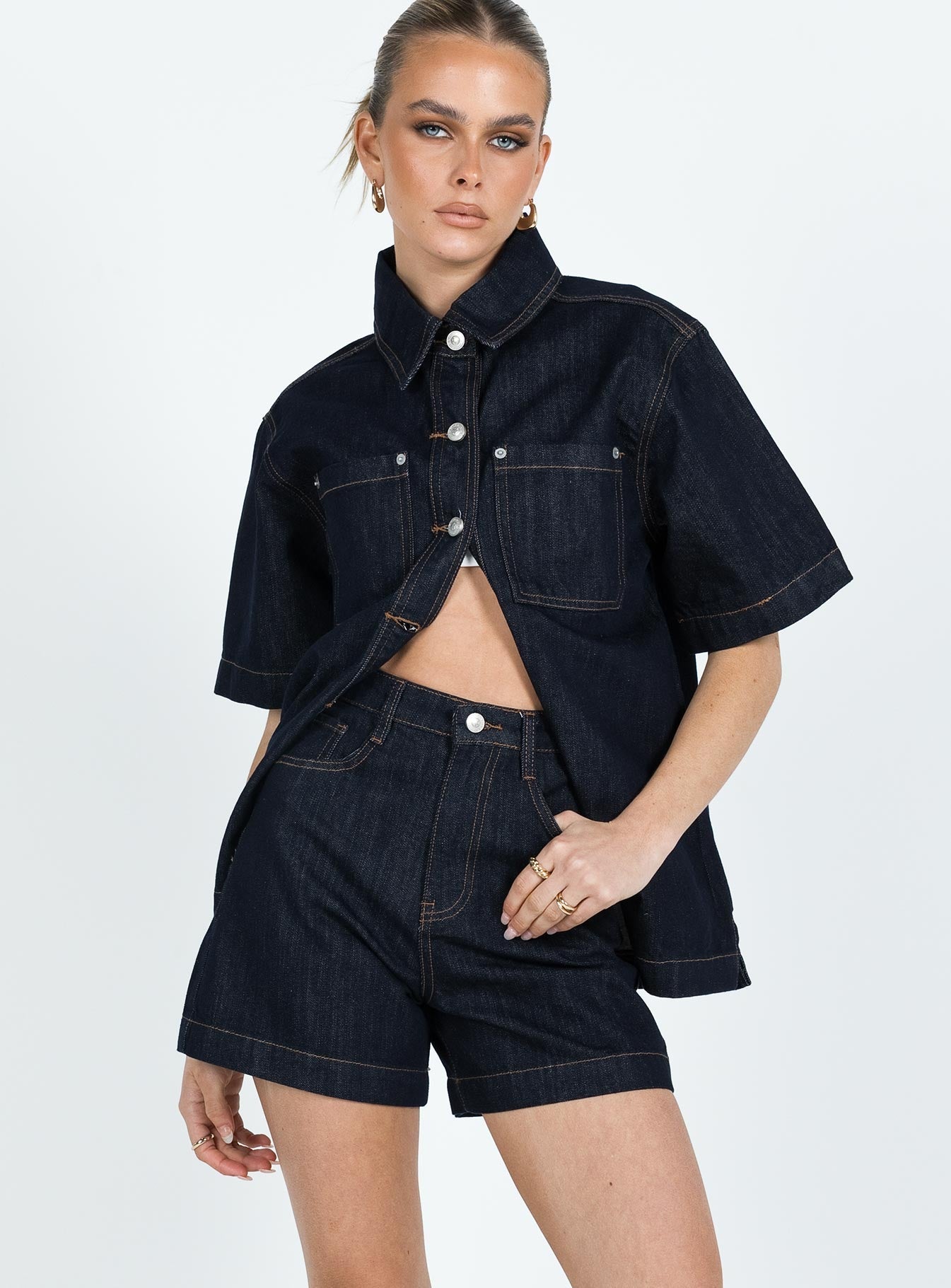 Whitaker Shorts Dark Denim