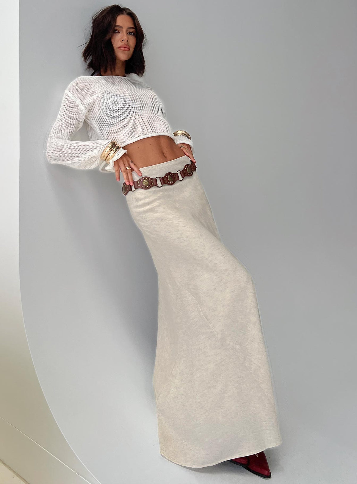 All In Maxi Skirt Beige