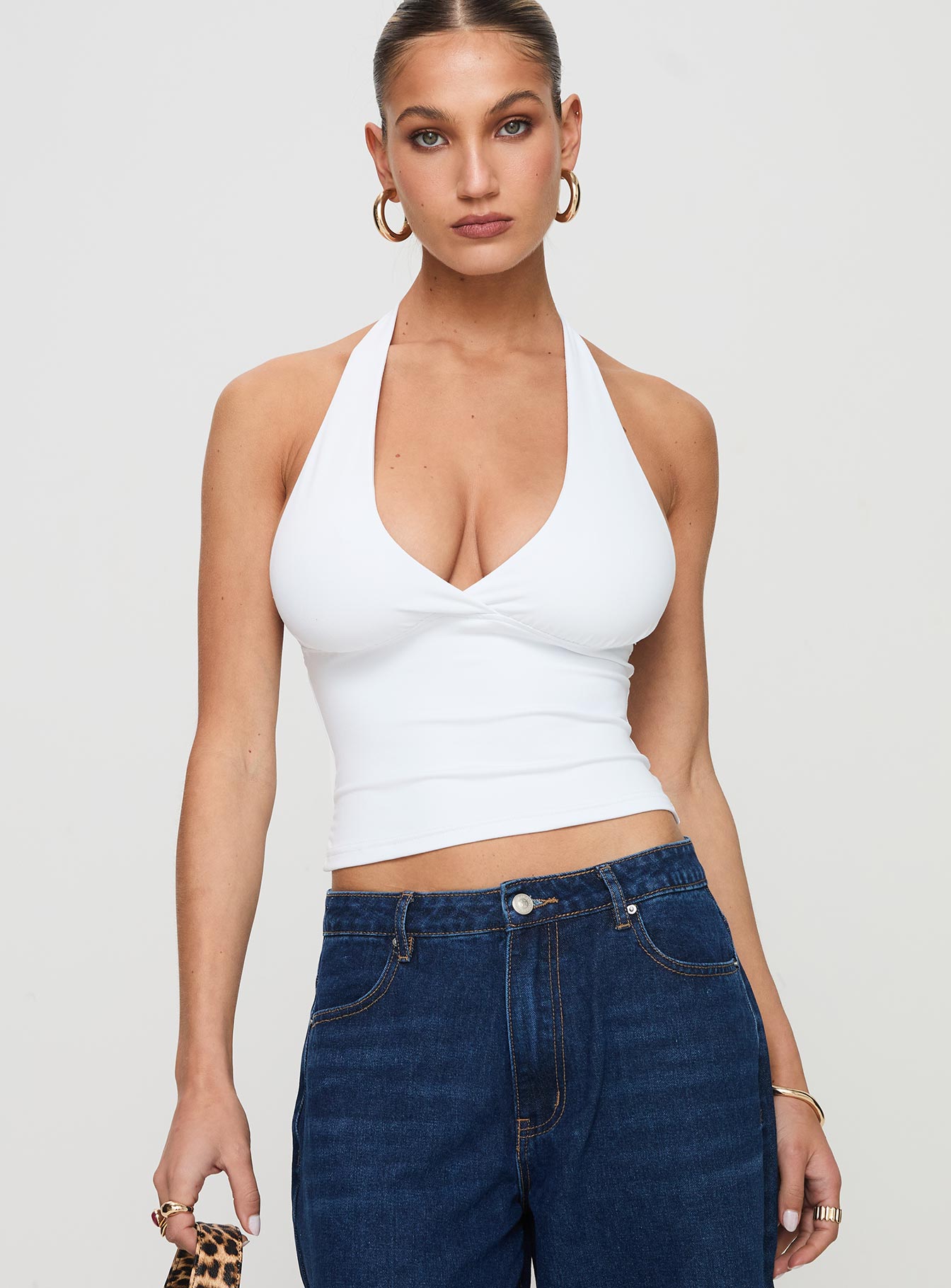 Whimsy Halter Top White