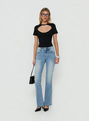 Giallo Solid Bodysuit Black