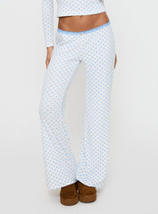 Whimsie Pointelle Sleep Pants Blue / White
