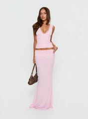 Zespri Jersey Maxi Skirt Pink