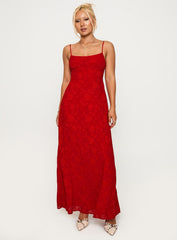 South Of France Maxi Dress Red