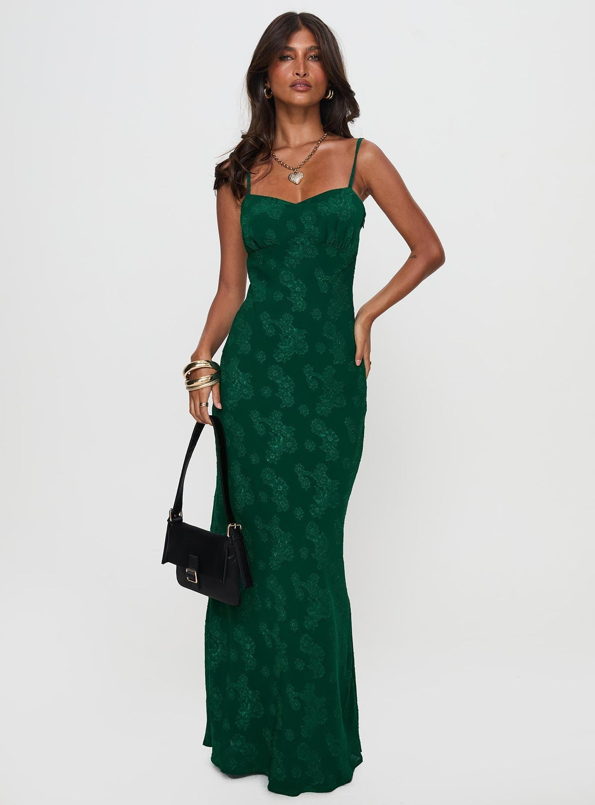 Ginette Maxi Dress Forest Green