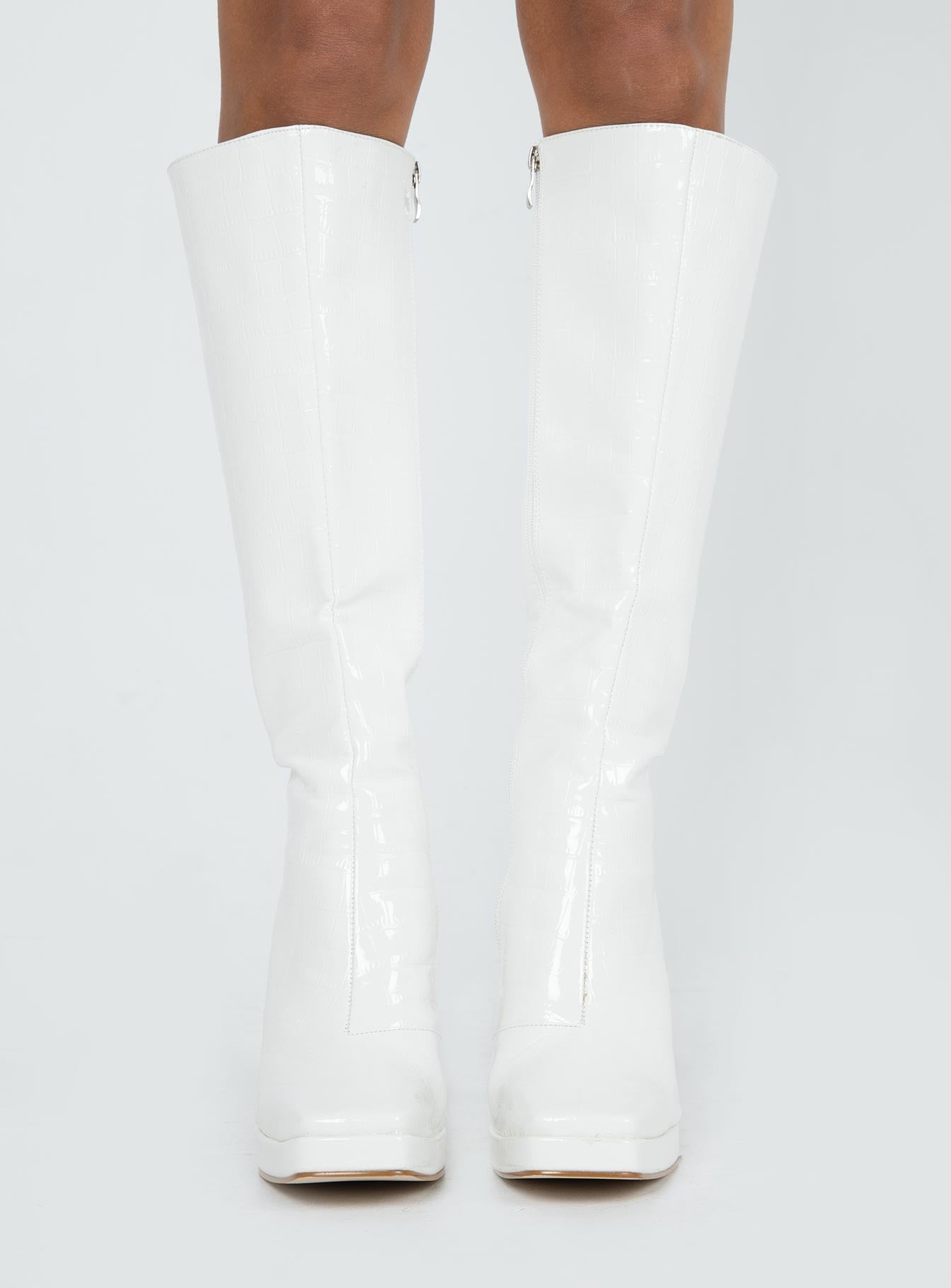 Montgomery Boot White Croc