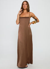 Apple Cider Maxi Dress Brown