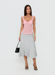 Zayliah Frill Detail Top Pink