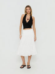 Silver Springs Midi Skirt White