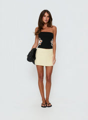 Gigi Linen Blend Skort Lemon