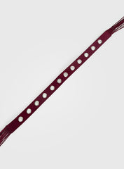 Maysie Faux Suede Tassel Belt Cherry