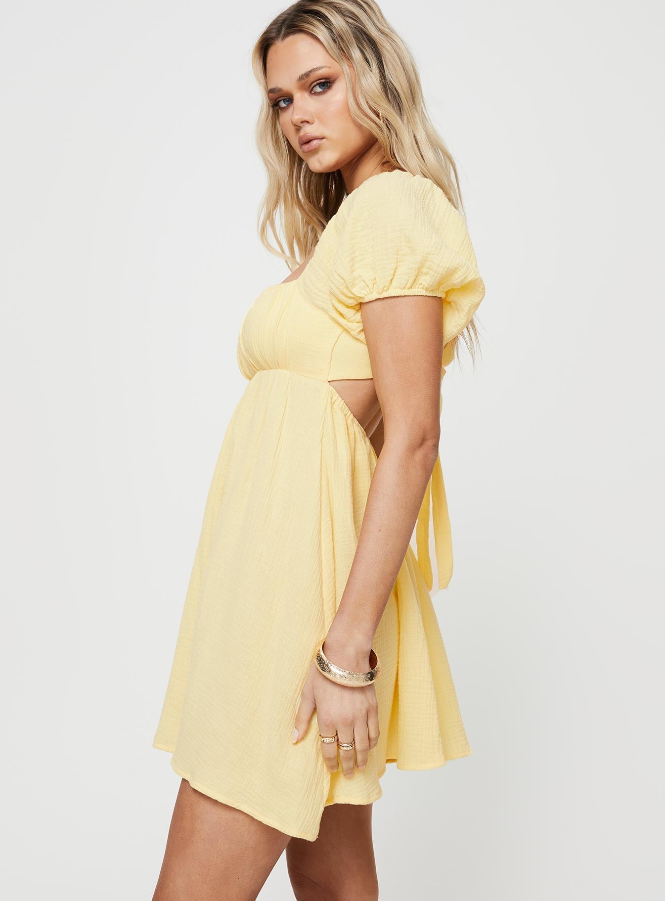 Let's Dance Mini Dress Yellow