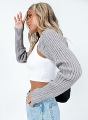 Aytan Bolero Sweater Grey