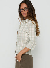 Anni 3/4 Sleeve Top Multi Check