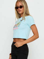 Love From Sorrento Graphic Top Blue