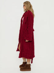 Soothe Bath Robe Burgundy