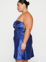 Shellie Mini Dress Blue Curve