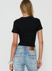 Giallo Solid Bodysuit Black
