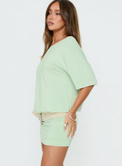 Ashlinn Off Shoulder Drapey Mini Dress Jelly Mint