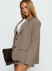 Deane Blazer Brown Check