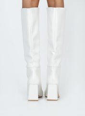Vesper Knee High Boots White