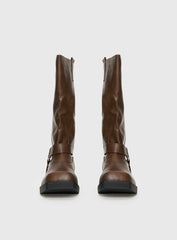 Wrecked Western Boots Brown