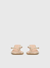 Veyla Square Toe Thong Heels Snake