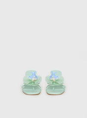 Azira Flower Detail Heels Blue