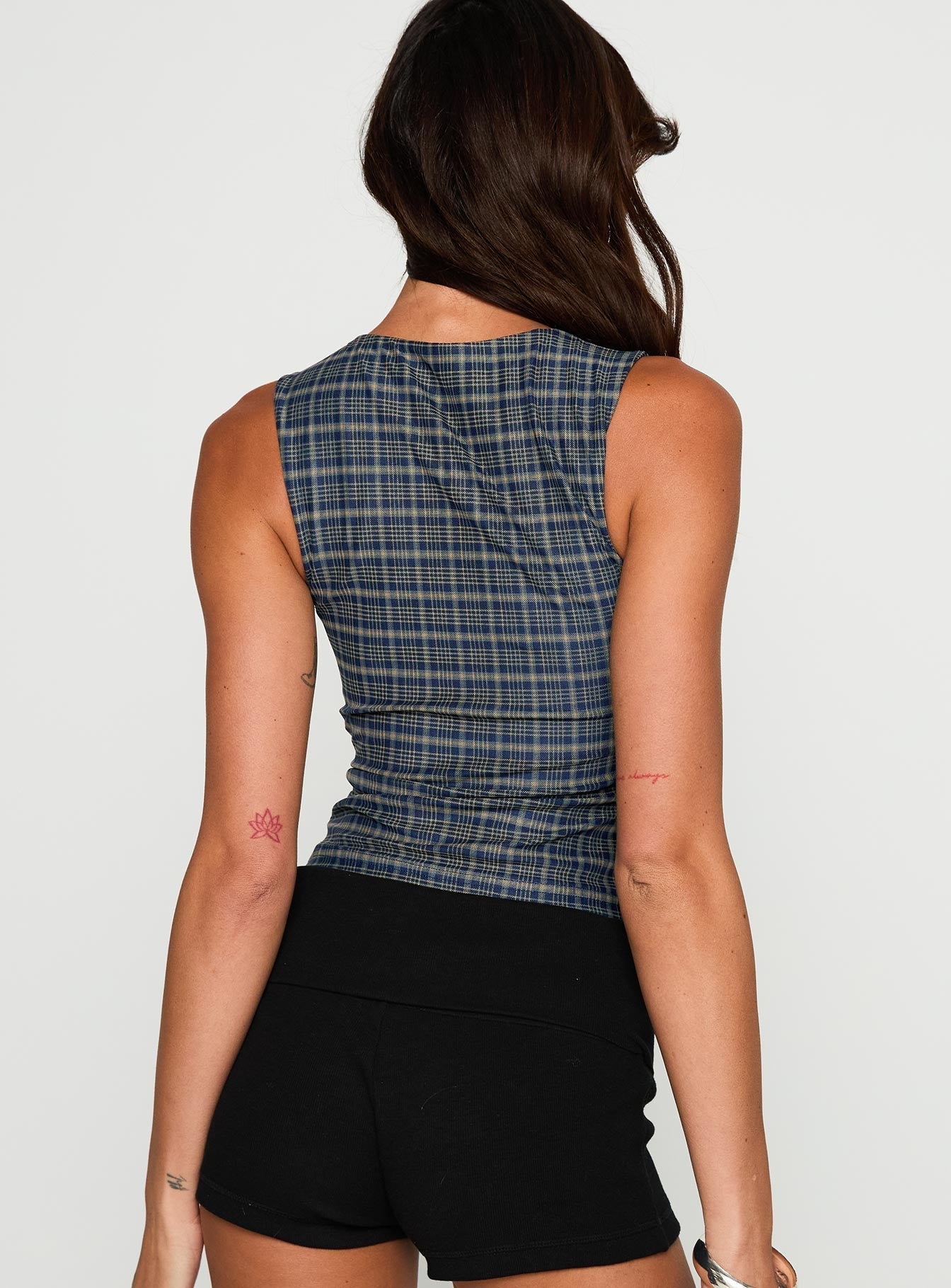 Your Main One Top Navy Check