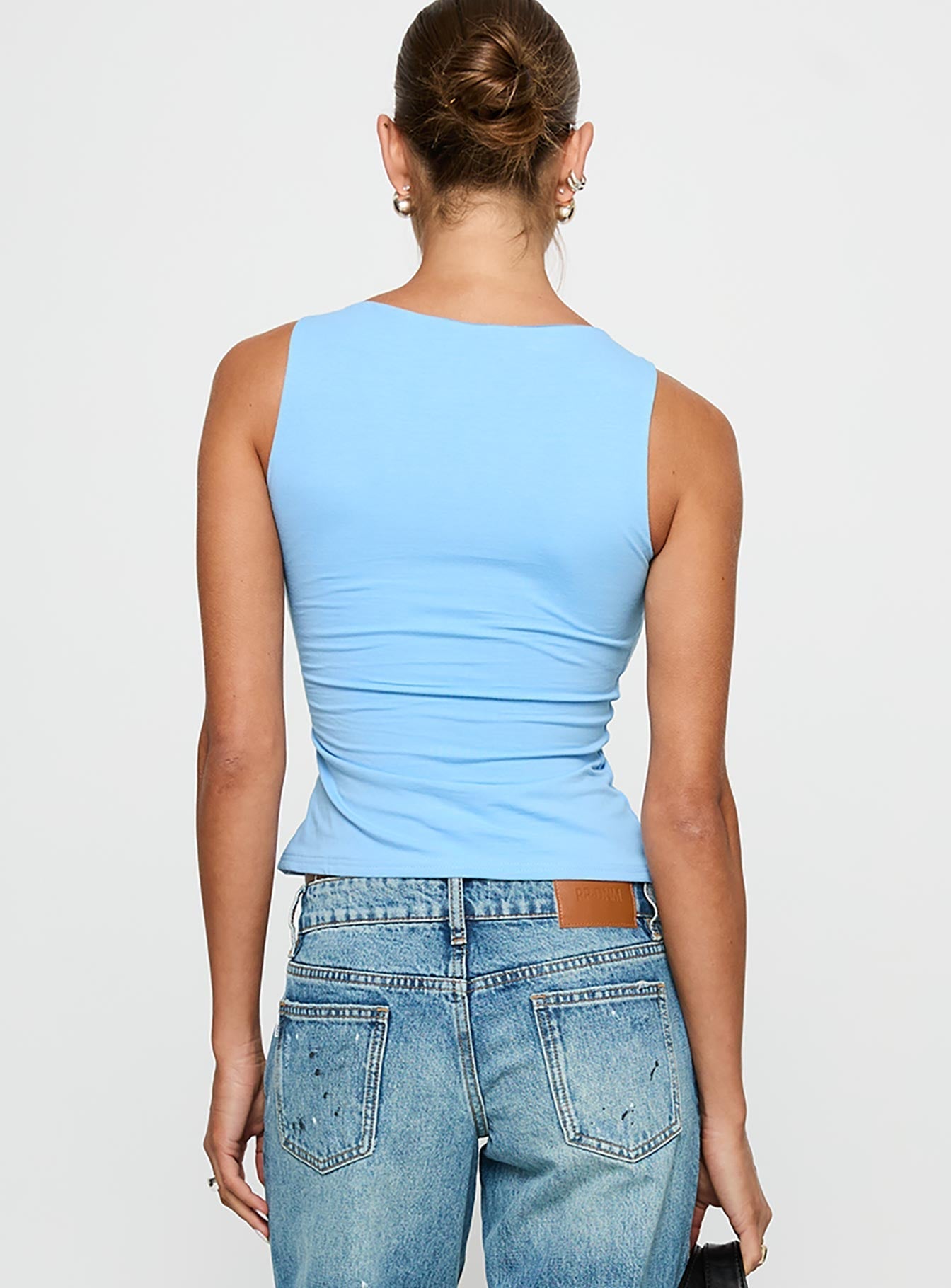 Lose Your Number High Neck Top Blue