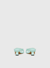 Little Italy Diamante Detail Thong Heels Aqua
