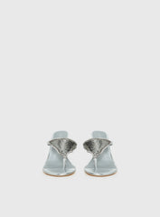 Miss You More Glitter Mesh Heels Silver