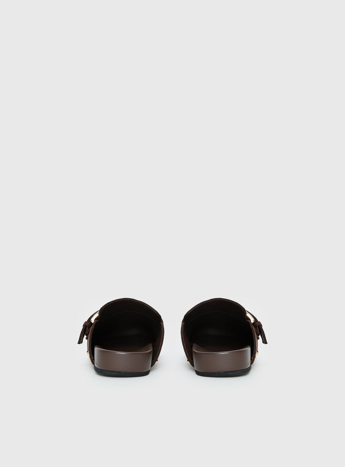 Way Life Goes Stud Detail Clogs Chocolate