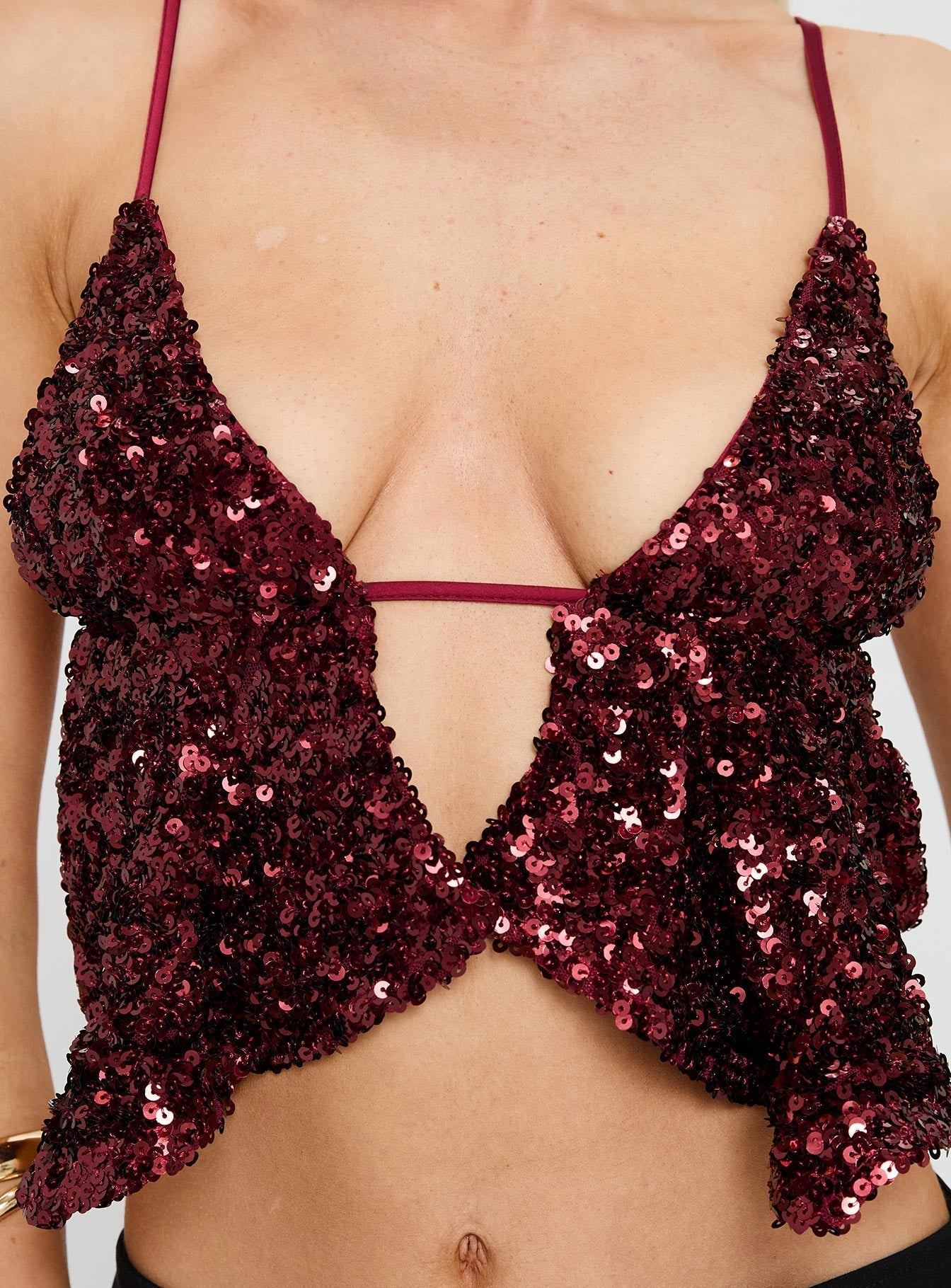 Rosaton Top Dark Red