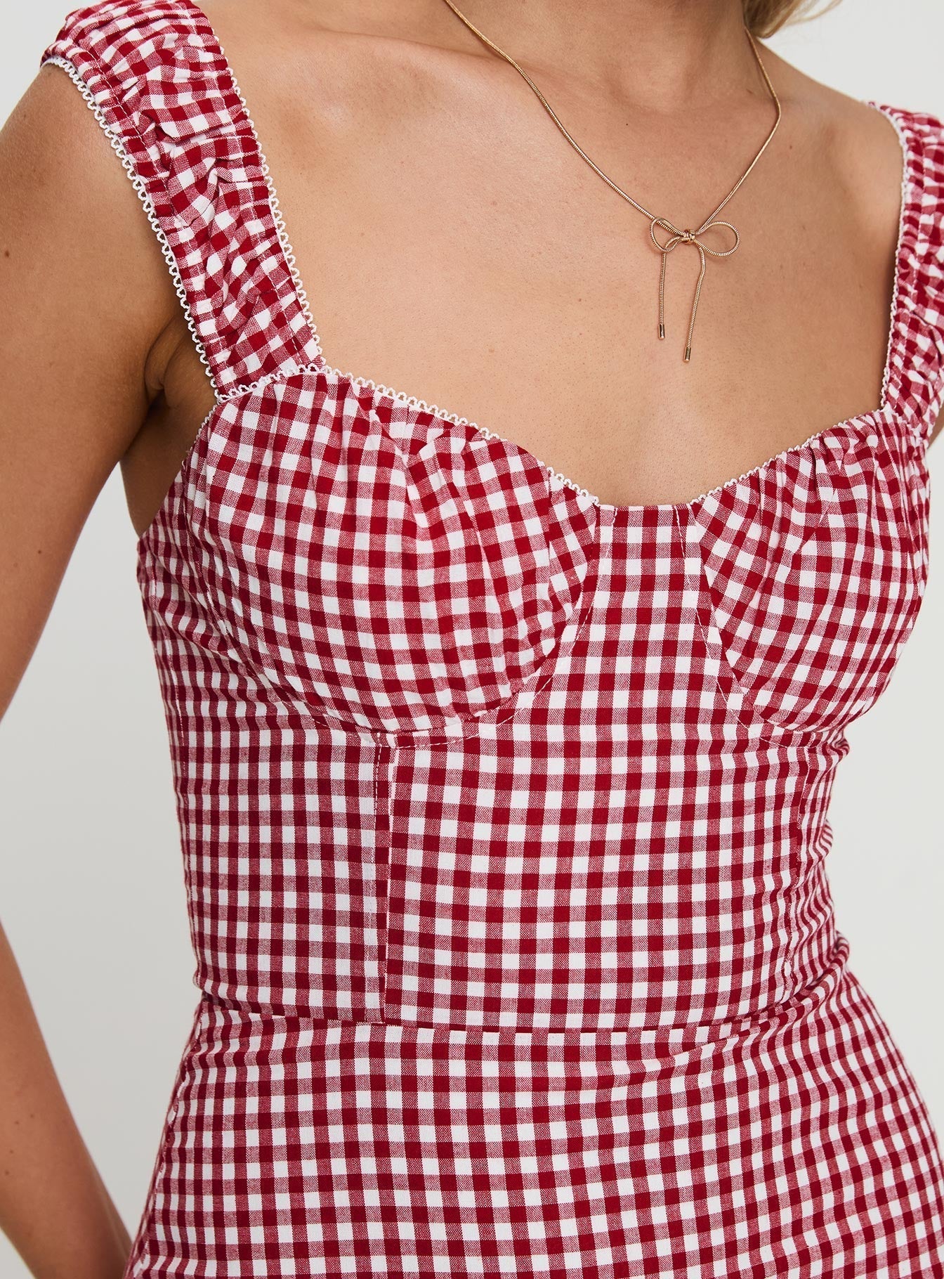 Faubert Mini Dress Red Gingham Petite