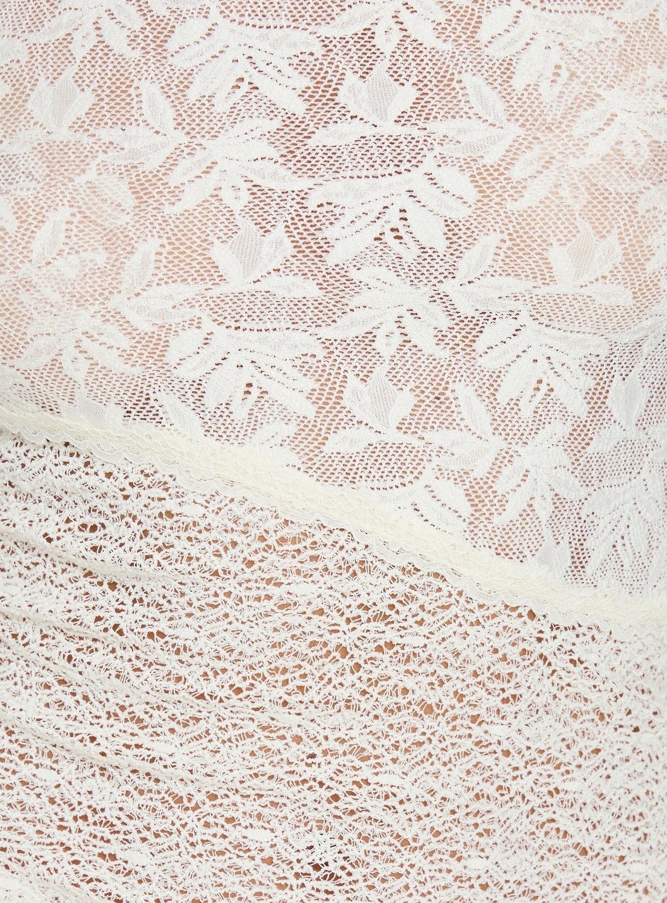 Lirienne Sheer Asymmetrical Top Cream