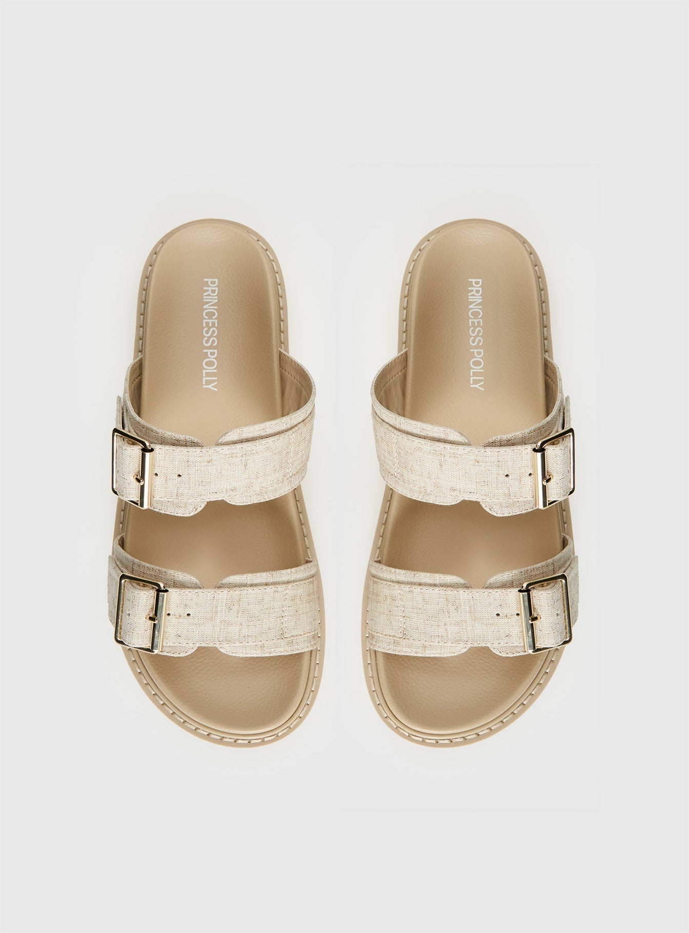 Roxxie Sandals Beige Linen