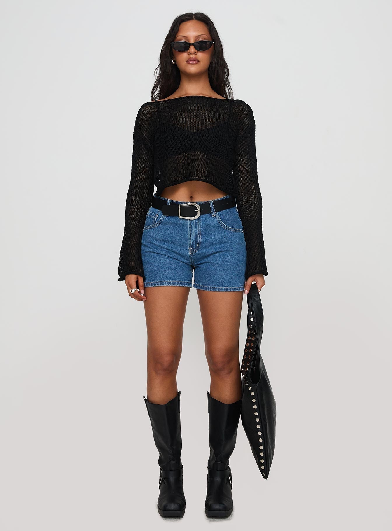 Saldana Shorts Mid Blue Denim