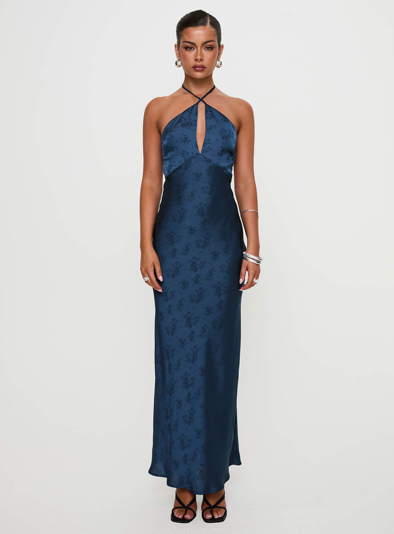 Limosina Halter Maxi Dress Navy