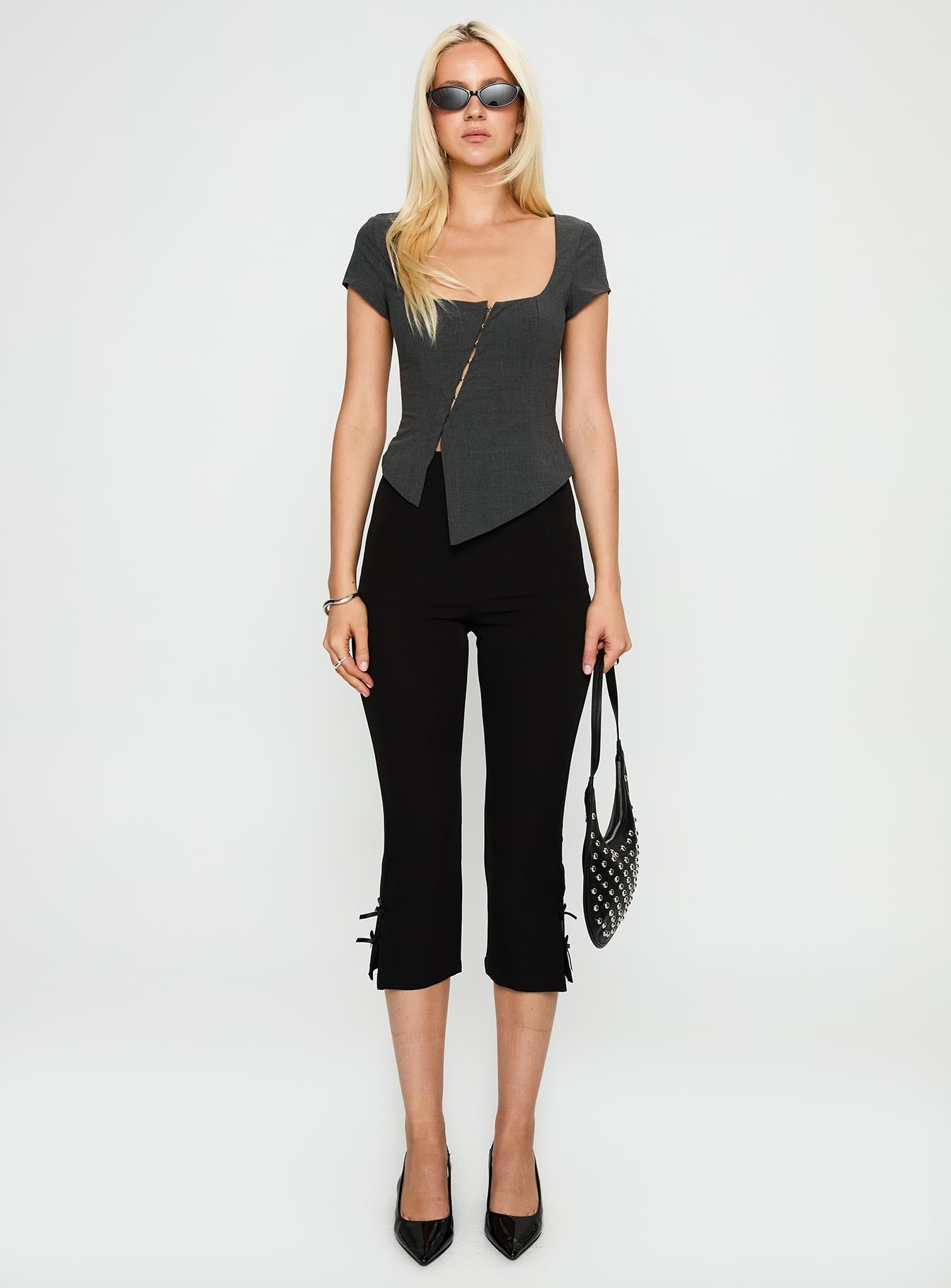 Memory Bliss Asymmetrical Top Grey