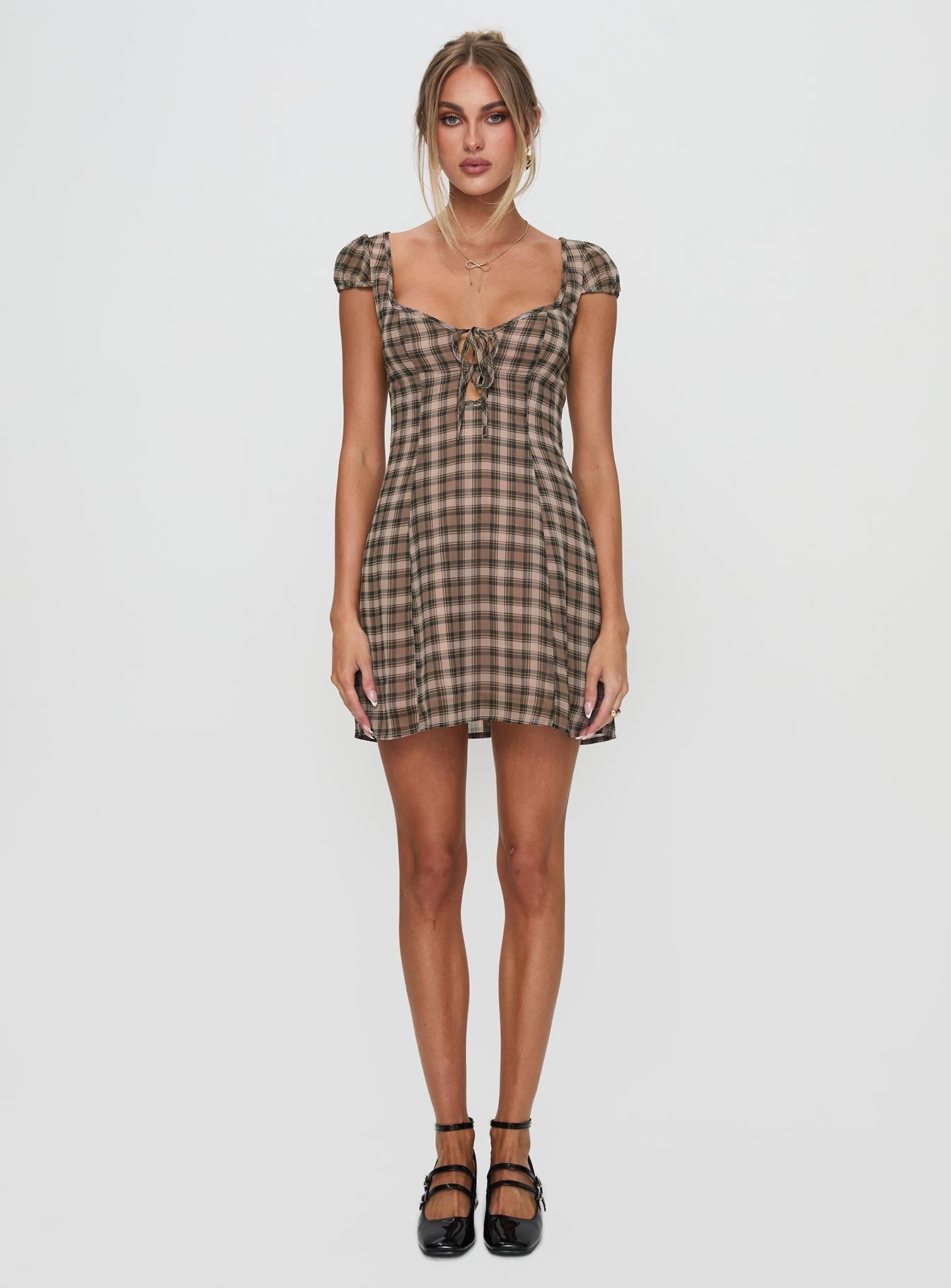 Alora Mini Dress Check Multi