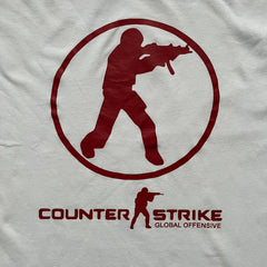 CS:GO White & Red Logo 2010's Tee