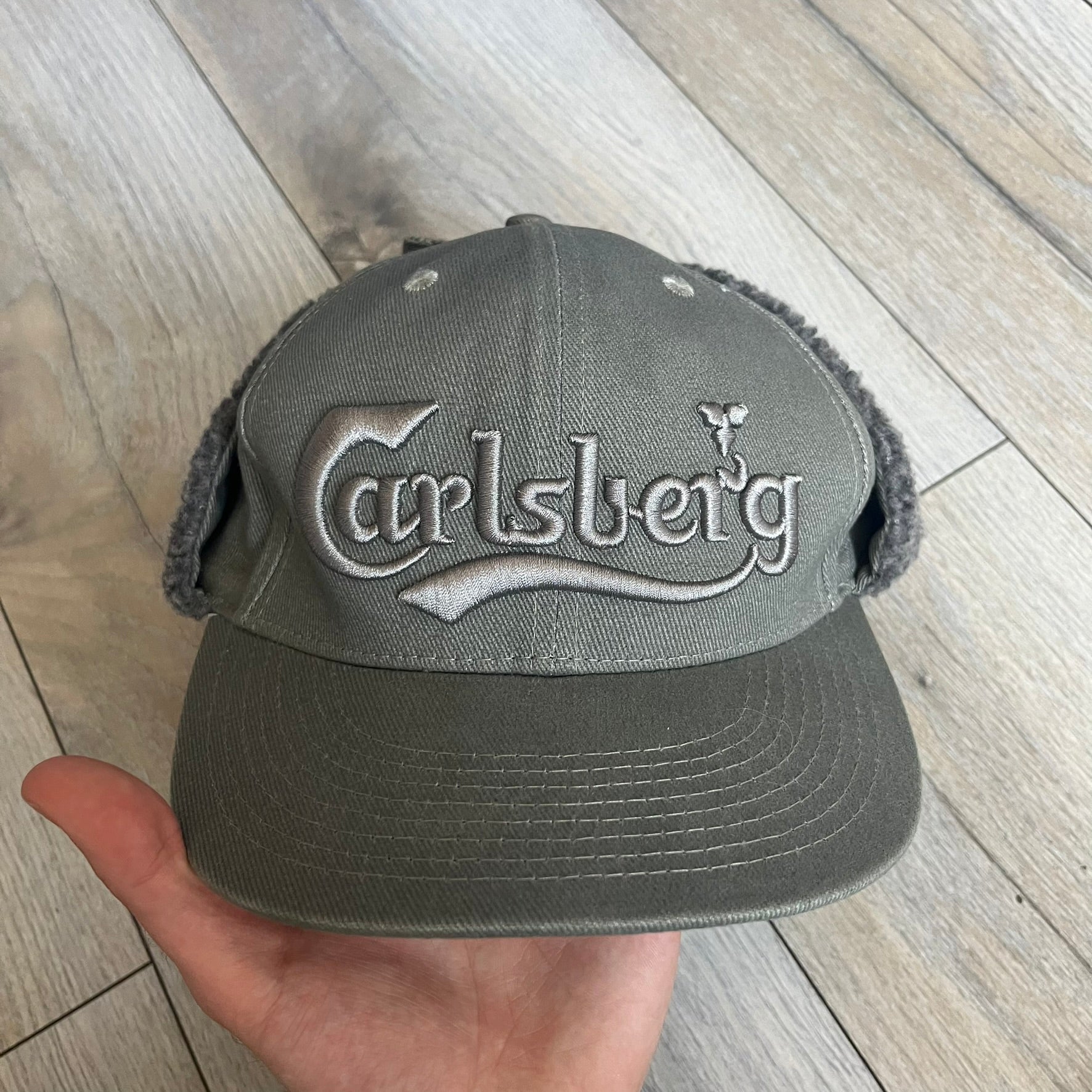 Carlsberg Gray Earflaps Hat