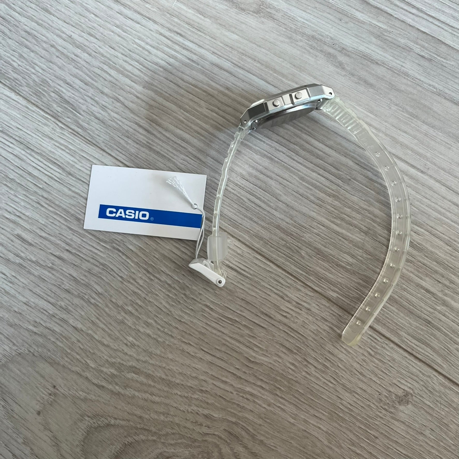 Casio F-91W "Awesome Face" Clear Digital Watch