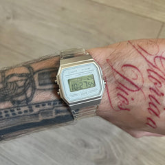 Casio F-91W "Money" Green & Clear Digital Watch