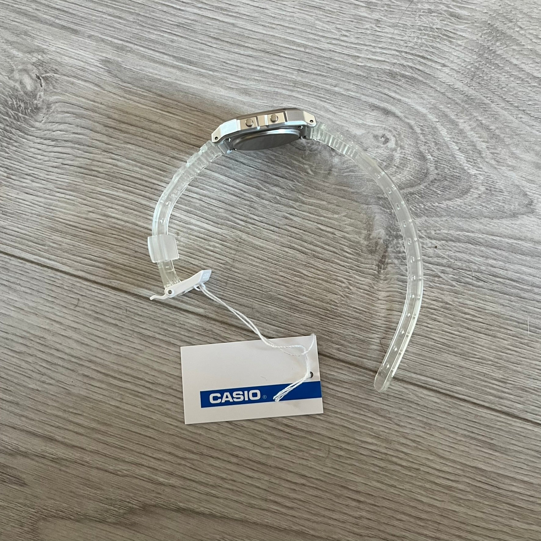 Casio F-91W "Money" Green & Clear Digital Watch